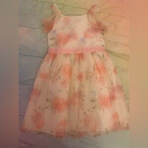 Disney Floral Peach and Green Kids Dress